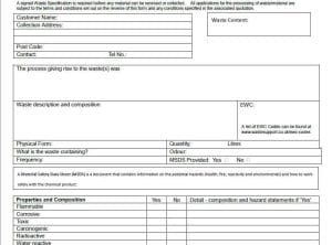 Waste Declaration Form 