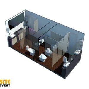 Luxury Toilet Trailer 3+1