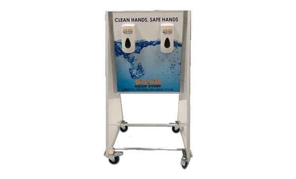 4 Bay Mobile Hand Sanitiser Station